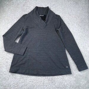 Smartwool Merino Wool V-Neck Tunic Sweater Gray Womens Large